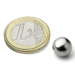 K-10-C, Kogelmagneet Ø 10 mm, neodymium, N40, verchroomd