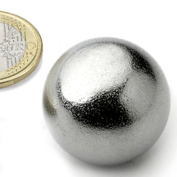 K-30-C, Kogelmagneet Ø 30 mm, neodymium, N40, verchroomd