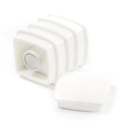BX-SQ30/white, Boston Xtra vierkant, set met 5 kantoormagneten neodymium, vierkant, wit