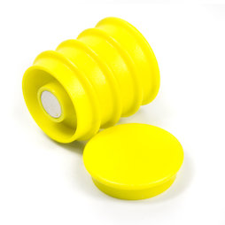 BX-RD30/yellow, Boston Xtra rond, set de 5 aimants de bureau en néodyme, rond, jaune