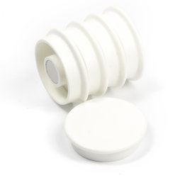 BX-RD30/white, Boston Xtra rund weiß, Set mit 5 Büromagneten Neodym, rund, weiß