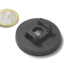 CMN-43, aimant en pot caoutchouté, pour montage de câbles, Ø 43 mm