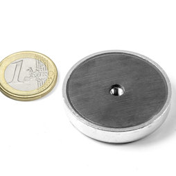 ITF-40, Ferrite pot magnet with internal thread M4, Ø 40 mm