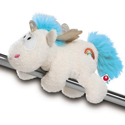 LIV-123/unicornblue, MagNICI magnetic plush toys, unicorn Rainbow Flair, with magnets in paws