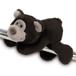 LIV-123/beardb, MagNICI magnetic plush toys, cuddly bear dark brown, with magnets in paws