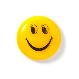 LIV-117, Smiley 'Girl', plastifié, jaune
