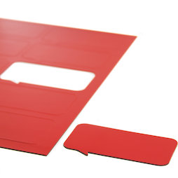 BA-014BR/red, Symboles magnétiques bulle rectangulaire, pour tableaux blancs & tableaux de planning, 10 symboles par feuille A4, rouge