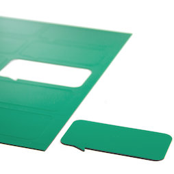 BA-014BR/green, Symboles magnétiques bulle rectangulaire, pour tableaux blancs & tableaux de planning, 10 symboles par feuille A4, vert