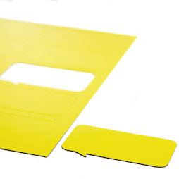 BA-014BR/yellow, Symboles magnétiques bulle rectangulaire, pour tableaux blancs & tableaux de planning, 10 symboles par feuille A4, jaune
