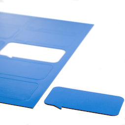 BA-014BR/blue, Symboles magnétiques bulle rectangulaire, pour tableaux blancs & tableaux de planning, 10 symboles par feuille A4, bleu
