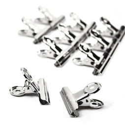 M-87, Pince-lettres 50 mm, en métal, coloris argent, lot de 10, ne sont pas des aimants !