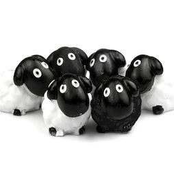 LIV-52, Sheep, deco magnets shaped as sheeps, set of 6