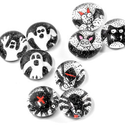LIV-129, Halloween, aimants pour réfrigérateur faits main, lot de 3