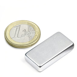 Q-30-15-06-Z, Parallelepipedo magnetico 30 x 15 x 6 mm, neodimio, 42SH, zincato