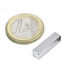 Q-20-05-05-Z, Parallélépipède magnétique 20 x 5 x 5 mm, néodyme, N42, zingué