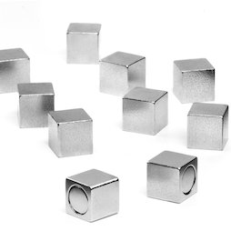 M-OF-W08, Kantoormagneten met metalen behuizing, neodymium magneten, zijdelengte 8 mm