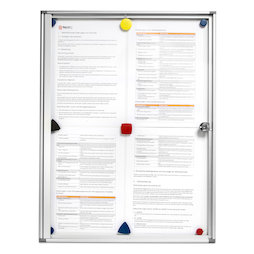 DC-4A4, Vitrine 4 x A4, pour 2 feuilles A4, forme extra plate, avec serrure
