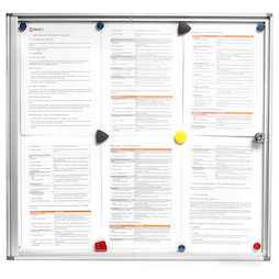DC-6A4, Vitrine 6 x A4, pour 6 feuilles A4, forme extra plate, avec serrure