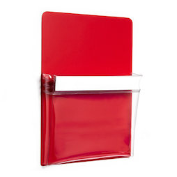 MP-A4/red, Pochette magnétique rouge A4, pour le bureau et l'atelier, format A4