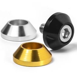 OSC-02, Rondelle conique, en aluminium anodisé, dans différentes couleurs, non magnétique !