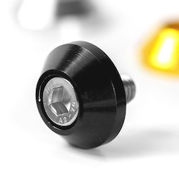 OSC-02/black, Unterlegscheibe konisch, aus eloxiertem Aluminium, schwarz, nicht magnetisch!