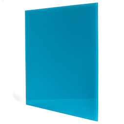 GMBB-4550/turq, Glazen memobord vierkant, 45 x 50 cm, in verschillende kleuren