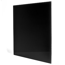 GMBB-4550/black, Glazen memobord vierkant, 45 x 50 cm, in verschillende kleuren