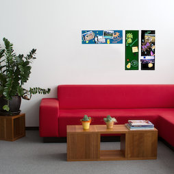 GMBB-2060, Glass memo board rectangular, 20 x 60 cm, in different colours