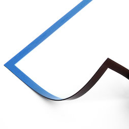 QMS-A4/blue, Cornice magnetica A4, per appendere avvisi, per lavagne bianche, armadi, etc..., blu