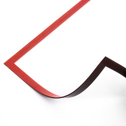 QMS-A4/red, Cartella magnetica A4, per appendere avvisi, per lavagne bianche, armadi, etc..., rosso