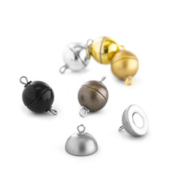 SV-ES-08, Jewellery clasp magnetic round small, for necklaces / bracelets, Ø 8 mm