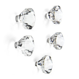 LIV-146, Jewel, aimants décoratifs en forme de pierre précieuse, lot de 5