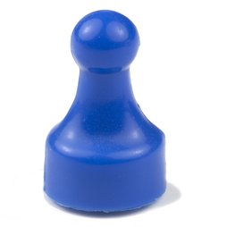 M-PIN/blue, Pionmagnete 'Player' blauw, prikbordmagneten in de vorm van een speelfiguur, 10 stuks per set, Kleur: blauw