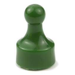 M-PIN/green, Pionmagnete 'Player' groen, prikbordmagneten in de vorm van een speelfiguur, 10 stuks per set, Kleur: groen