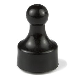 M-PIN/black, Pionmagneten 'Player' zwart, prikbordmagneten in de vorm van een speelfiguur, 10 stuks per set, zwart