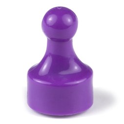 M-PIN/purple, Punaises magnétiques 'Players', aimants pour tableau mémo en forme de pion, lot de 10, violet