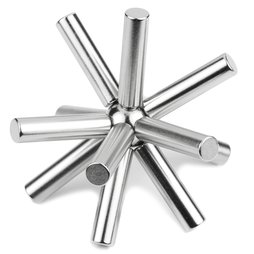 S-06-25-N, Cylindre magnétique Ø 6,35 mm, hauteur 25,4 mm, néodyme, N42, nickelé