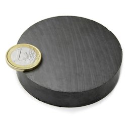 FE-S-70-15, Disc magnet Ø 70 mm, height 15 mm, ferrite, Y35, no coating