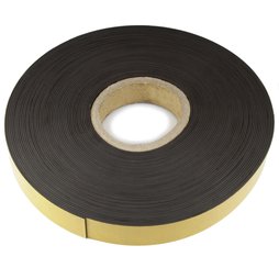 MT-30-STIC/25m, Bande magnétique adhésive ferrite 30 mm, bande magnétique autocollante, rouleau de 25 m