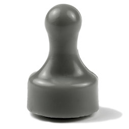 M-PIN/grey, Fichas magnéticas «Player» gris, imanes para tablones de anuncios con forma de ficha, 10 uds. por set, Color: gris