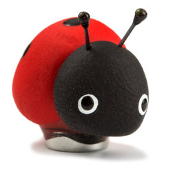LIV-41/ladybug, Aimants Handmade, des pièces uniques en Fimo en set de 4, coccinelle