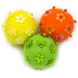 LIV-42/fps, Adams, aimants décoratifs en feutre, Flower Power été, lot de 3