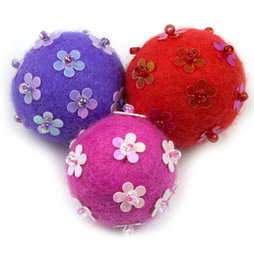 LIV-42/fpw, Adams, aimants décoratifs en feutre, Flower Power Winter, lot de 3