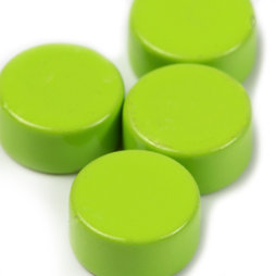 LIV-44/green, Steely, groene neodymium magneten, set van 10, 6 x 3 mm klein