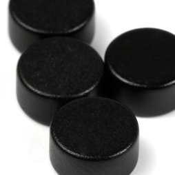 LIV-44/black, Steely, zwarte neodymium magneten, set van 10, 6 x 3 mm klein