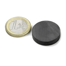 FE-S-25-05, Disc magnet Ø 25 mm, height 5 mm, ferrite, Y35, no coating
