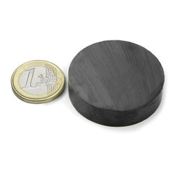 FE-S-40-10, Disc magnet Ø 40 mm, height 10 mm, ferrite, Y35, no coating