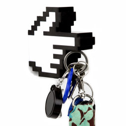 M-49, Porte-clés magnétique 'main 8-bits', avec index magnétique, face arrière magnétique