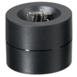 M-CLIP/black, Papercliphouder magnetisch, met sterke kernmagneet, van kunststof, zwart
