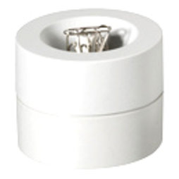 M-CLIP/white, Papercliphouder magnetisch, met sterke kernmagneet, van kunststof, wit